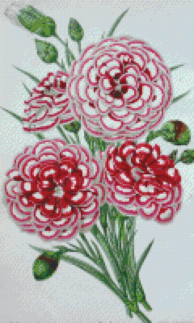 Chrysanthemums Twelve [12] Baseplate PixelHobby Mini-mosaic Art Kit image 0